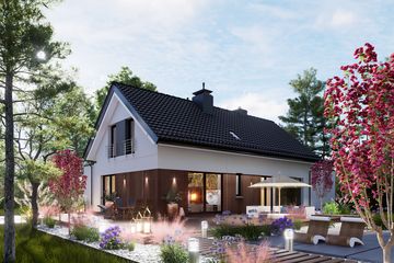  Projekt domu Domidea 64 2G (WAC1098) - projekt domu parterowego z poddaszem - Zdjęcie 2