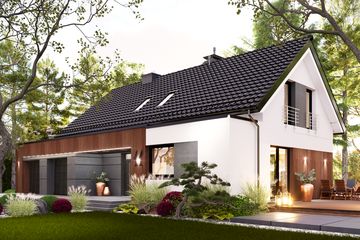  Projekt domu Domidea 64 2G (WAC1098) - projekt domu parterowego z poddaszem - Zdjęcie 1