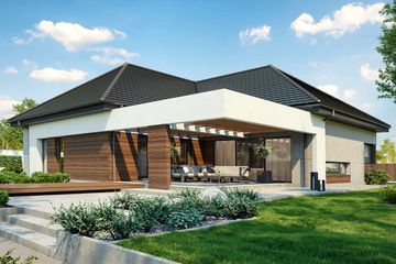  Projekt domu HomeKoncept 26 wariant 03 (KRX1105) - projekt domu parterowego - Zdjęcie 1