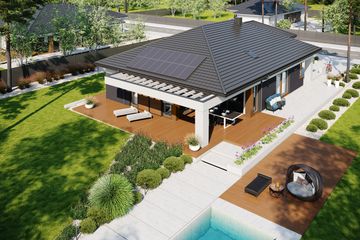 Projekt domu Alison III G2 energo plus - parterowy dom o powierzchni 151,98 m², dach kopertowy - ujęcie 4