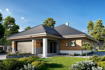  Projekt domu Koniczynka Rex G2 (1663) (KRD2812) - projekt domu parterowego - Zdjęcie 1