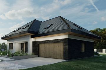 Projekt domu Sej-pro 024 energo - parterowy z poddaszem dom o powierzchni 166,28 m², dach kopertowy - ujęcie 5