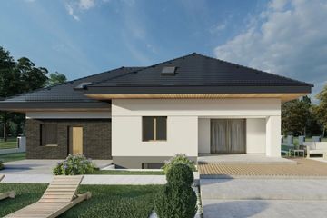 Projekt domu Sej-pro 024 energo - parterowy z poddaszem dom o powierzchni 166,28 m², dach kopertowy - ujęcie 8