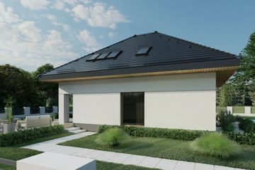 Projekt domu Sej-pro 024 energo - parterowy z poddaszem dom o powierzchni 166,28 m², dach kopertowy - ujęcie 9