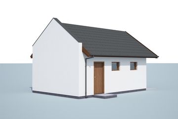  Projekt garażu G339B szkielet drewniany (SLN2756) - projekt garażu parterowego - Zdjęcie 2