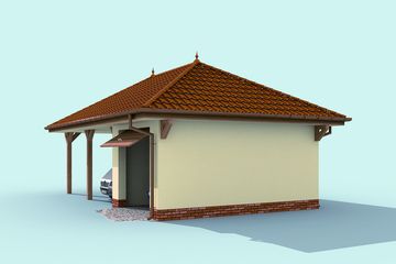  Projekt budynku gospodarczego G249 szkielet drewniany budynek gospodarczy (SLN2759) - projekt budynku parterowego - Zdjęcie 3