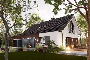 Projekt domu Domidea 64 2G w2 (WAC1099) - projekt domu parterowego z poddaszem - Zdjęcie 2