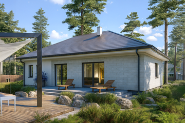  Projekt domu KP-100 (LUB1000) - projekt domu parterowego - Zdjęcie 1