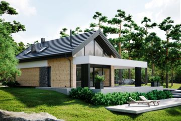  Projekt domu HomeKoncept 66 (KRX1106) - projekt domu parterowego z poddaszem - Zdjęcie 2