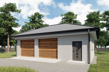  Projekt garażu KP-G50 (LUB1007) - projekt garażu parterowego - Zdjęcie 1