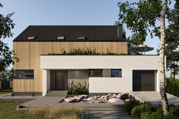  Projekt domu Antares (1669) (KRD2814) - projekt domu parterowego z poddaszem - Zdjęcie 3