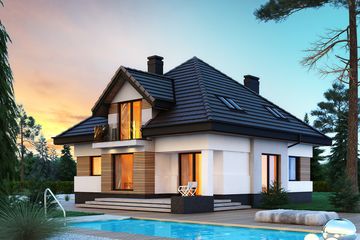  Projekt domu Opałek III N 2G (BSB1157) - projekt domu parterowego z poddaszem - Zdjęcie 3