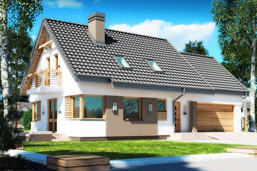  Projekt domu Guliwer N 2G (BSB1159) - projekt domu parterowego z poddaszem - Zdjęcie 1