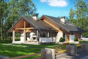  Projekt domu Maja II 2G (BSB1158) - projekt domu parterowego z poddaszem - Zdjęcie 1