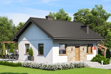  Projekt domu przy Topolowej 4 (KRK1625) - projekt domu parterowego - Zdjęcie 1