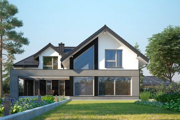  Projekt domu Tiala 10 (KKF1027) - projekt domu parterowego z poddaszem - Zdjęcie 2