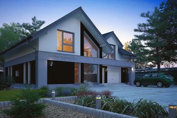  Projekt domu Tiala 10 (KKF1027) - projekt domu parterowego z poddaszem - Zdjęcie 4