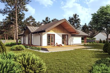  Projekt domu Preriowy (GDE1007) - projekt domu parterowego - Zdjęcie 5