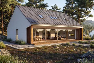  Projekt domu Panoramiczny (GDE1008) - projekt domu parterowego z poddaszem - Zdjęcie 4