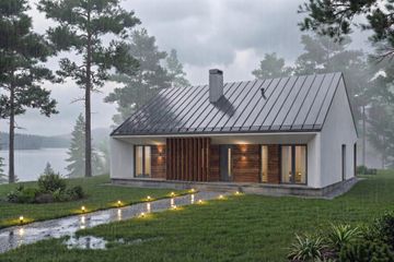  Projekt domu Panoramiczny (GDE1008) - projekt domu parterowego z poddaszem - Zdjęcie 7