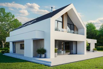  Projekt domu HomeKoncept 77 (KRX1110) - projekt domu parterowego z poddaszem - Zdjęcie 1