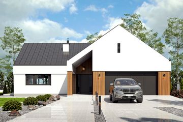  Projekt domu Magnetyt II z garażem 2-st. [A] (WRF2052) - projekt domu parterowego - Zdjęcie 1