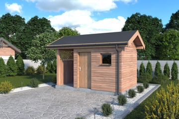  Projekt budynku gospodarczego G333 budynek gospodarczy, drewutnia (SLN2758) - projekt budynku parterowego - Zdjęcie 1