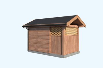  Projekt budynku gospodarczego G333 budynek gospodarczy, drewutnia (SLN2758) - projekt budynku parterowego - Zdjęcie 3