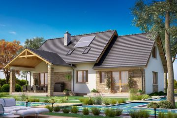  Projekt domu BS-07 wariant 2 dwulokalowy (JGC1226) - projekt domu parterowego z poddaszem - Zdjęcie 1