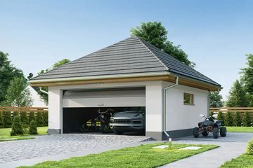  Projekt garażu g2b plus (WRD2848) - projekt garażu parterowego - Zdjęcie 1
