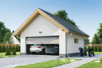  Projekt garażu g2a (WRD2850) - projekt garażu parterowego - Zdjęcie 1