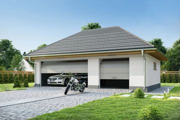  Projekt garażu g3b (WRD2857) - projekt garażu parterowego - Zdjęcie 1