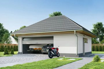 Projekt garażu g2bb plus (WRD2858) - projekt garażu parterowego - Zdjęcie 1