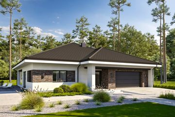  Projekt domu Odpowiedni D66 (WWB1075) - projekt domu parterowego - Zdjęcie 1