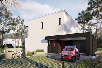 Projekt domu EX 2 G1 energo plus - z pełnym piętrem dom o powierzchni 125,15 m², dach płaski - ujęcie 2