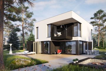 Projekt domu EX 2 G1 energo plus - z pełnym piętrem dom o powierzchni 125,15 m², dach płaski - ujęcie 3