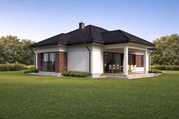 Projekt domu TK34A (WAK1103) - projekt domu parterowego - Zdjęcie 1