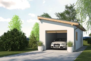 Projekt garażu APG 1B garaż (WRR1020) - projekt garażu parterowego - Zdjęcie 1