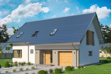  Projekt domu Domena 203 A1 (WRW1335) - projekt domu parterowego z poddaszem - Zdjęcie 1