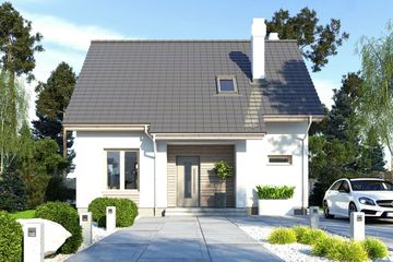  Projekt domu dla Młodych LUX (WRR1013) - projekt domu parterowego z poddaszem - Zdjęcie 1