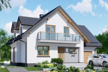 Projekt domu APS 260 (LUA1563) - projekt domu parterowego z poddaszem - Zdjęcie 1