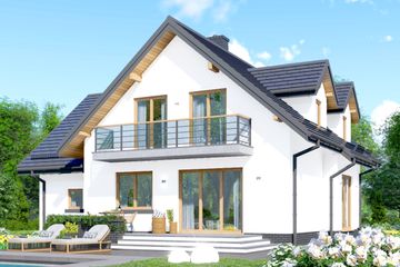  Projekt domu APS 260 (LUA1563) - projekt domu parterowego z poddaszem - Zdjęcie 2