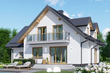  Projekt domu APS 260 (LUA1563) - projekt domu parterowego z poddaszem - Zdjęcie 2