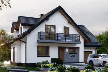  Projekt domu APS 260 (LUA1563) - projekt domu parterowego z poddaszem - Zdjęcie 3