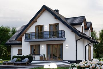  Projekt domu APS 260 (LUA1563) - projekt domu parterowego z poddaszem - Zdjęcie 4