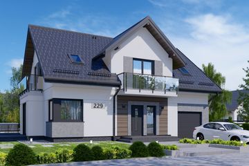 Projekt domu APS 229 (LUA1562) - projekt domu parterowego z poddaszem - Zdjęcie 1