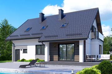  Projekt domu APS 229 (LUA1562) - projekt domu parterowego z poddaszem - Zdjęcie 2