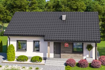 Projekt domu przy Bukowej 39 (KRK1638) - projekt domu parterowego - Zdjęcie 1