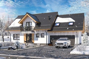  Projekt domu Ajaks max G2 (WOE1151) - projekt domu parterowego z poddaszem - Zdjęcie 1