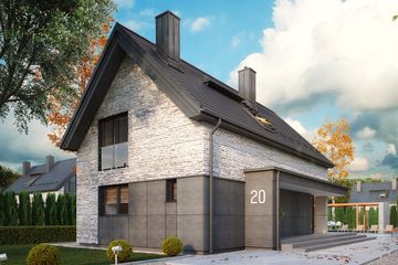  Projekt domu Malutki 5 (BSA2263) - projekt domu parterowego z poddaszem - Zdjęcie 1